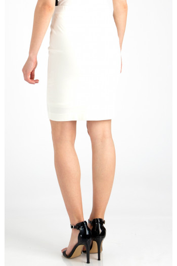 Stretch white jersey skirt [1]