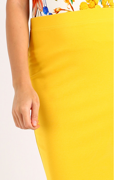 Stretch yellow jersey skirt