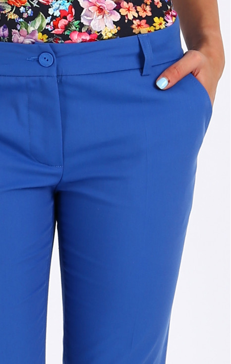 Straight-fit blue trousers