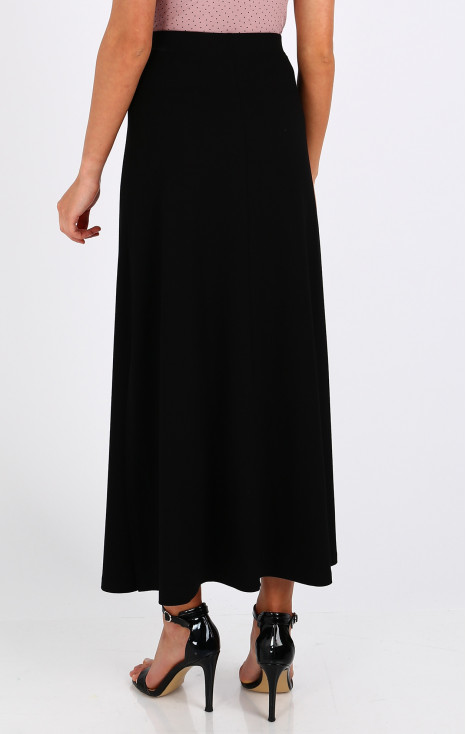 Side Split Maxi Skirt in Black