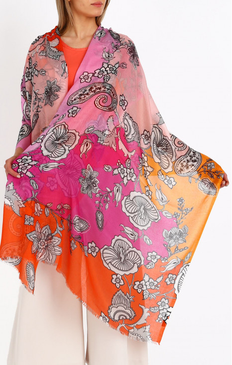 Silk-modal scarf