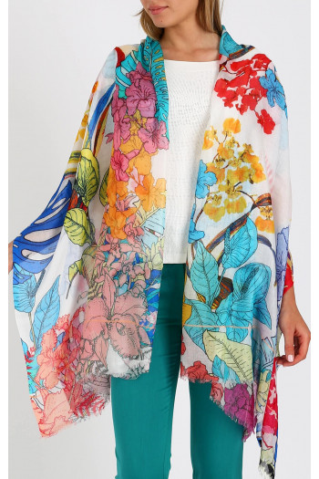 Silk-modal scarf