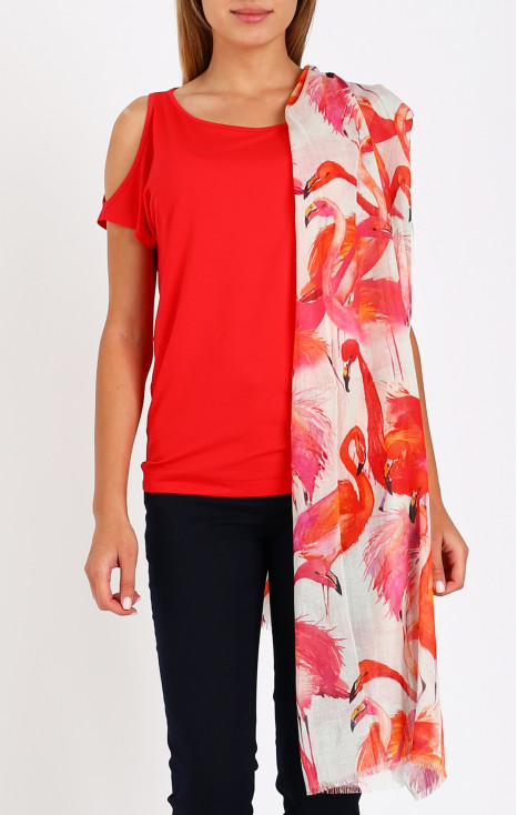 Loose blouse with cut-out sleeves