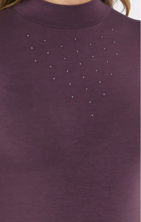 Bluză cu ornamente din perle Swarovski