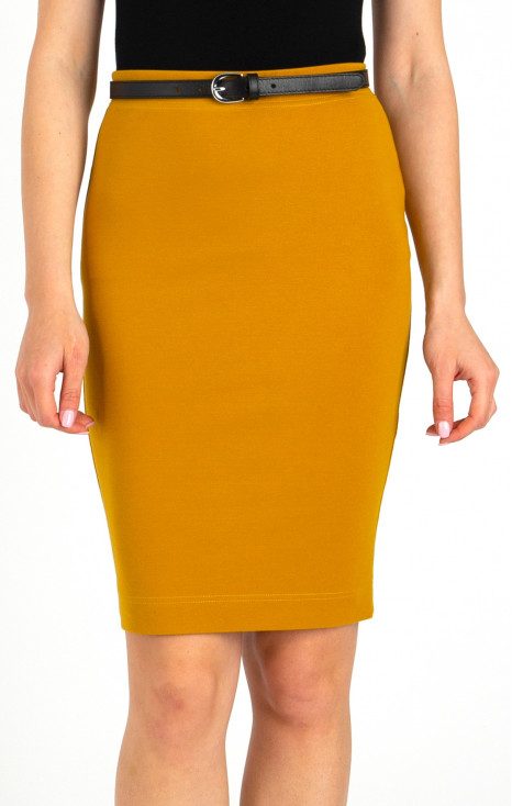 Yellow Jersey Pencil Skirt
