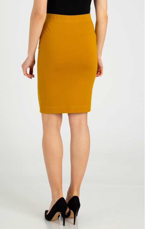 Yellow Jersey Pencil Skirt [1]