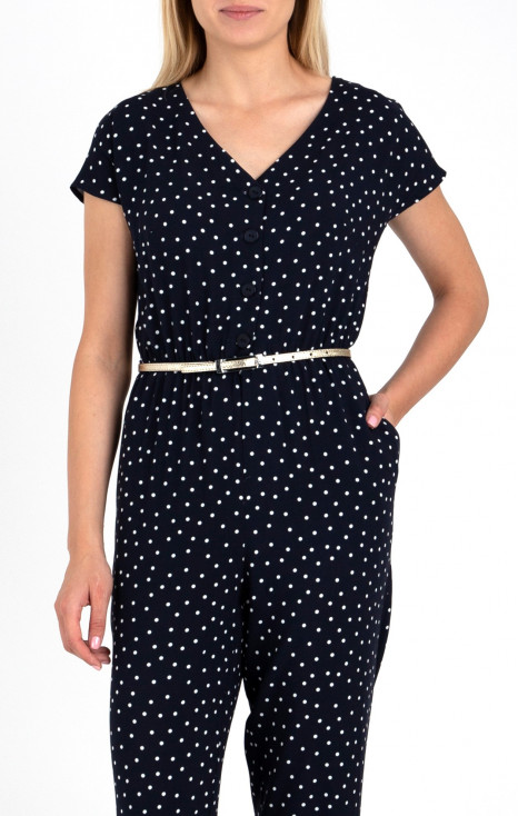 Jumpsuit in polka dots.