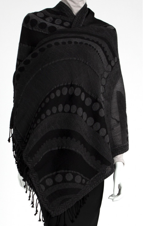 Magnifică moale și caldă eșarfă cu desing authentic din lână fină