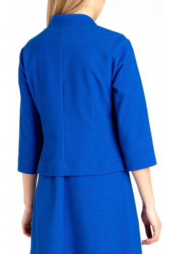 Elegant Short Jacket with Buttons in Blue [1]