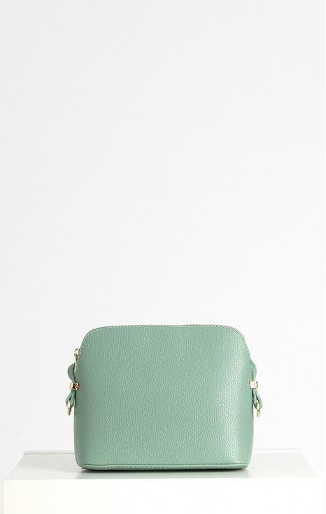 Geanta mica din piele naturala de culoare Granite Green