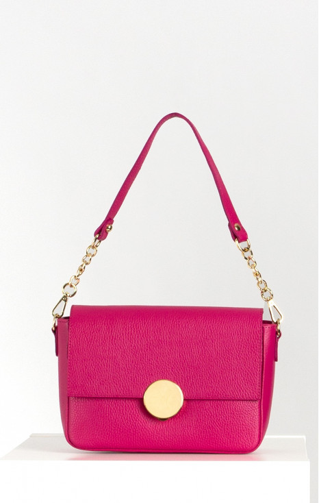 Geantă din piele naturală de culoare Fuchsia
