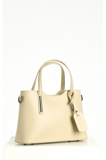 Geantă din piele naturală de culoare Ivory cream [1]