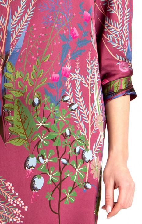 Rochie de lux din viscoză  cu print floral 
