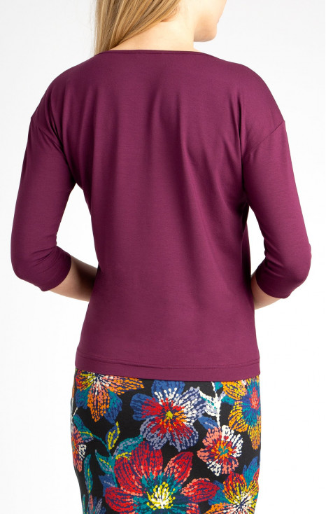 Bluză spectaculoasă cu siluetă liberă în culoare Dry Rose