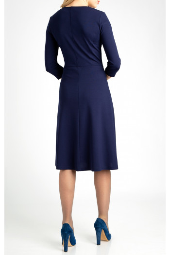 Rochie din tricot în culoare cu Navy Blue [1]