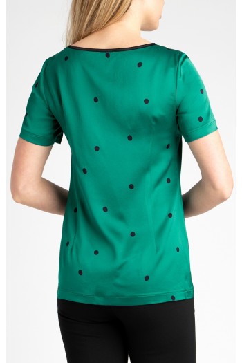 Bluza oficială cu mâneci scurte din satin luxos în culoare  Verdant Green [1]