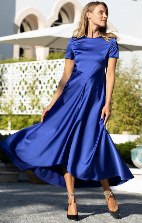 Rochie formală din satin, de culoare Princess Blue