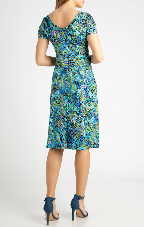 Jersey Dress with Print in Blue [1]