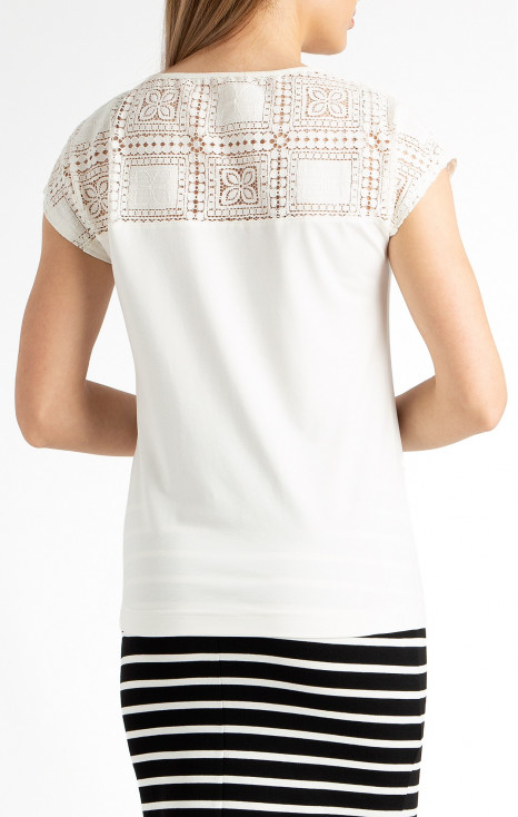 Elegant blouse with lace accent [1]