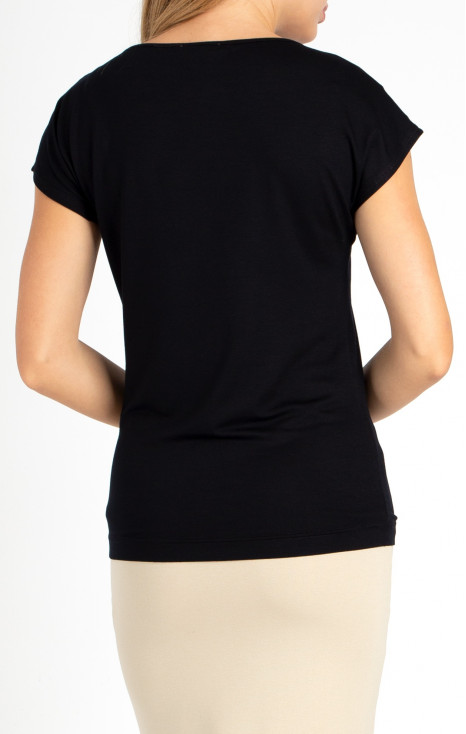 Bluză din tricot ușor cu siluetă lejeră de culoare neagră [1]