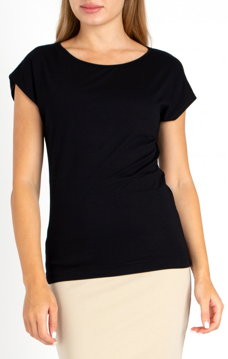 Bluză din tricot ușor cu siluetă lejeră de culoare neagră