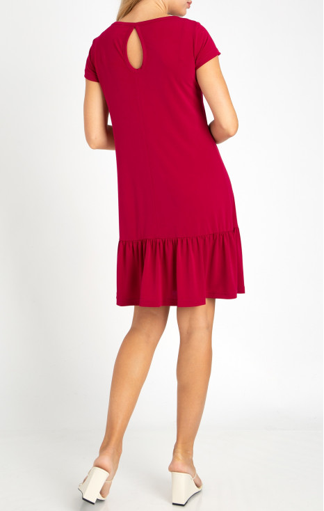 Rochie scurtă de vară din jerseu, de culoare Persian Red [1]