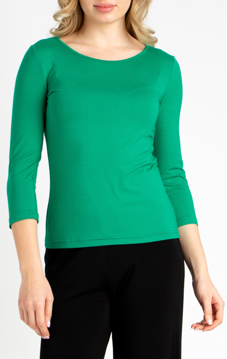 Bluză mulată din tricot, de culoare Vivid Green