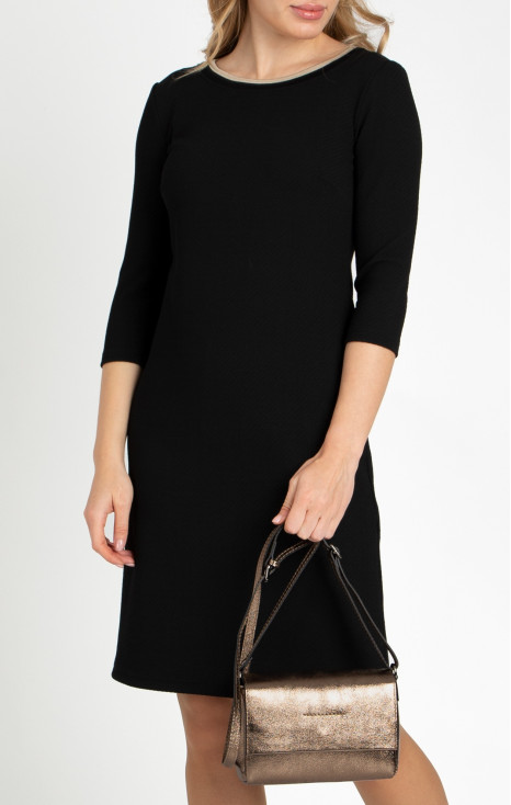 Geantă din piele naturală de culoare Grigio