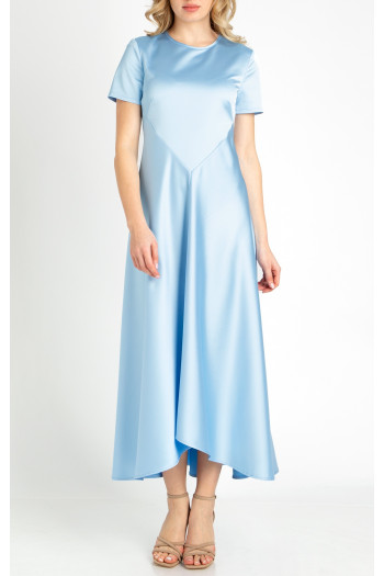 Rochie formală din satin de culoare Airy Blue [1]