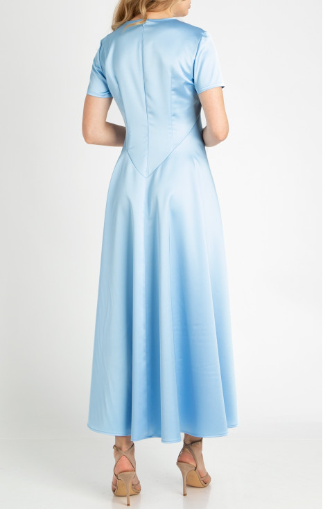 Rochie formală din satin de culoare Airy Blue