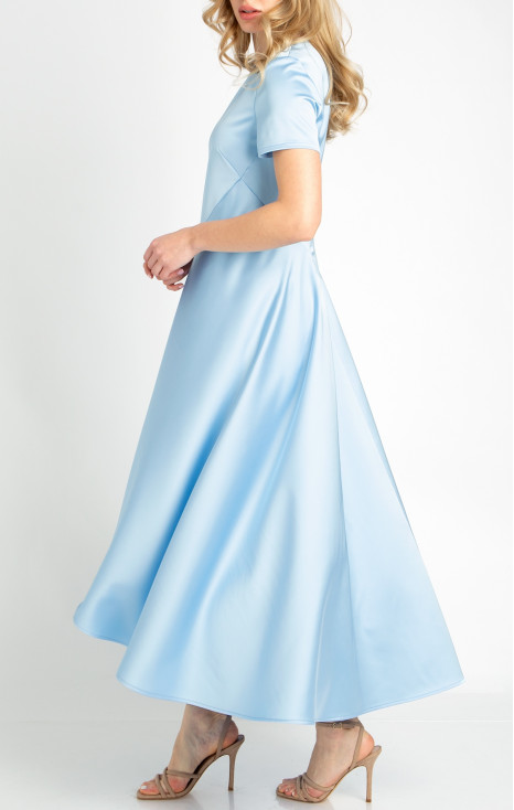 Rochie formală din satin de culoare Airy Blue