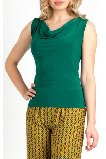 Bluză stilată cu decolteu spectaculos de culoare Cadmium Green