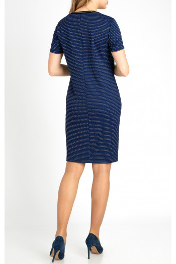 Rochie comodă scurtă din tricot de lux de culoare Princess Blue [1]
