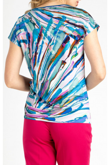 Bluză din tricot ușor tip jerseu cu imprimeu grafic multicolor [1]