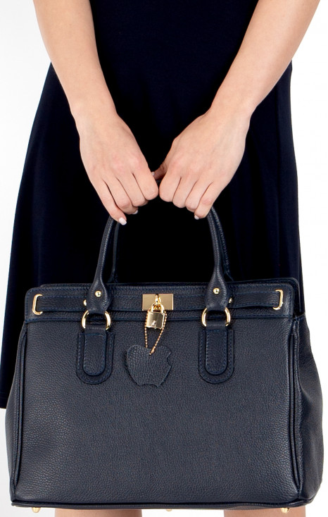 Geantă mare pentru damă, cu un design elegant de culoare albastru închis [1]