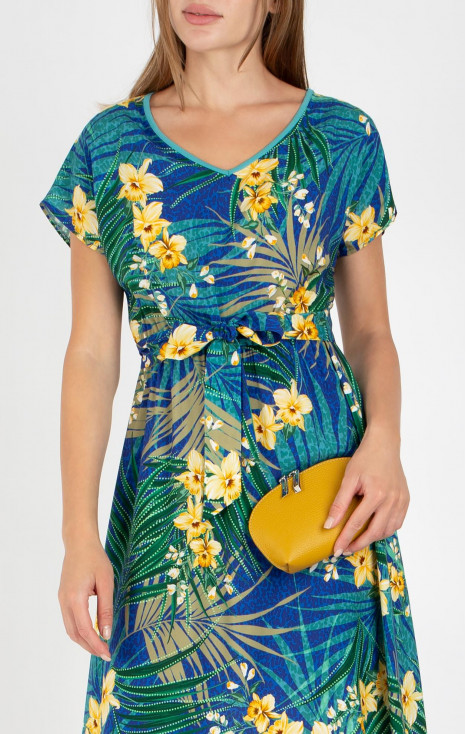 Portfard compact din piele naturală, de culoare Mustard  [1]