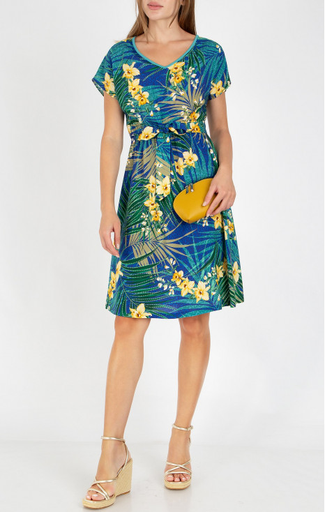 Portfard compact din piele naturală, de culoare Mustard 