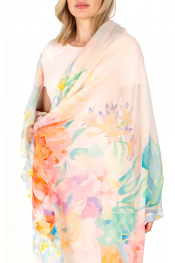 Eșarfă superbă cu model floral delicat [1]