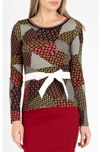 Curea decorativă din piele ecologică de culoare albă  [1]