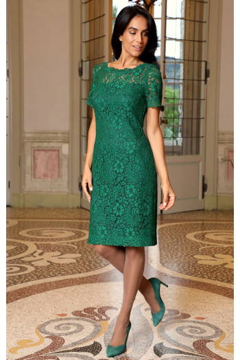 Rochie verde formală din dantelă de culoare Ultramarine Green [1]