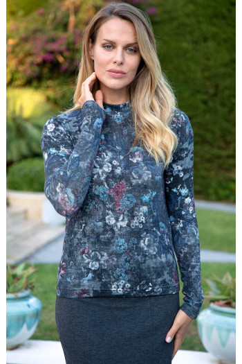 Bluză din tricot moale, cu siluetă lejeră și guler tip helancă [1]