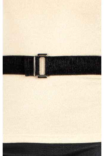 Curea decorativă din elastic de lux, de culoare negru cu luciu [1]