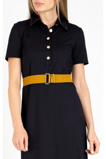 Elastic belt with front closure
