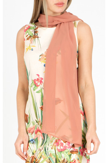 Eșarfă vaporoasă dintr-un material ușor de culoare Rose Dawn