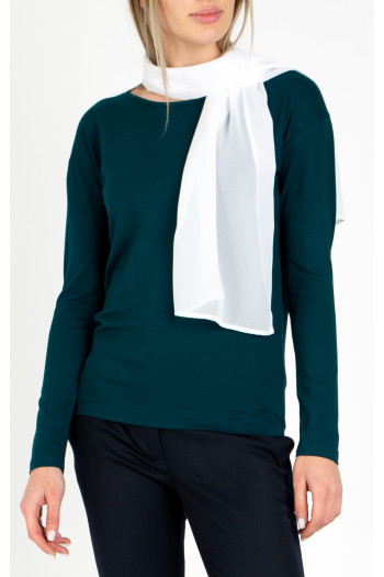 Eșarfă albă vaporoasă