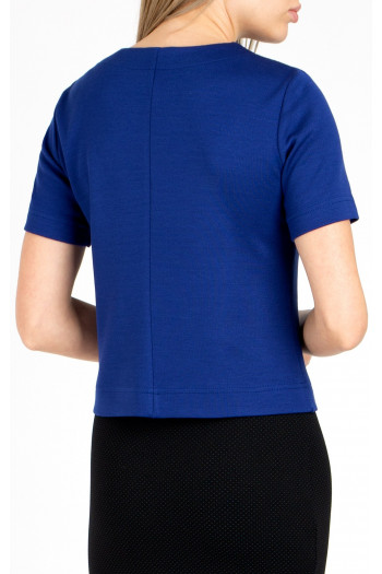 Sacou confortabil din jerseu de lux în albastru intens  [1]