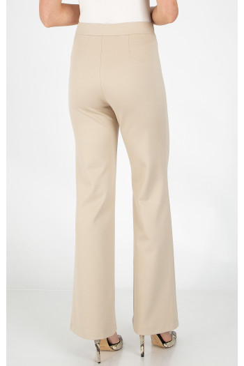 Pantaloni dintr-un material de tricot ripsat de culoare Sandshell [1]