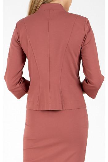 Sacou scurt dintr-un material de tricot de culoare Dusty Rose [1]