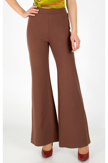 Pantaloni din jerseu ajustat de culoare Mocha Mousse