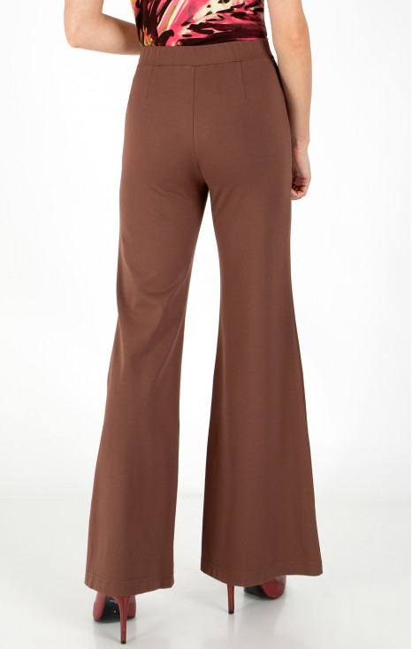 Pantaloni din jerseu ajustat de culoare Mocha Mousse [1]